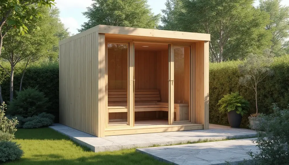 Fasssauna Cube: Modernes Saunaerlebnis mit klaren Linien