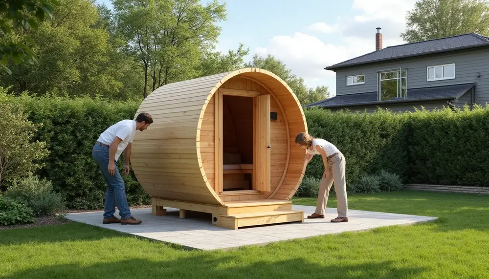 Fasssauna im Garten aufstellen: Worauf du achten solltest