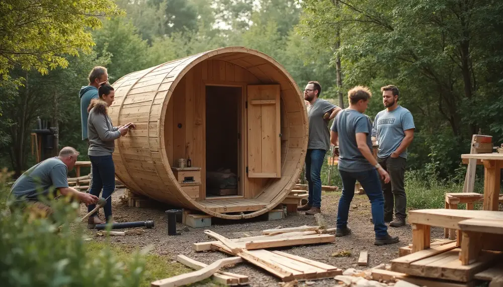 Schritt-für-Schritt-Anleitung: Fasssauna zum selber bauen